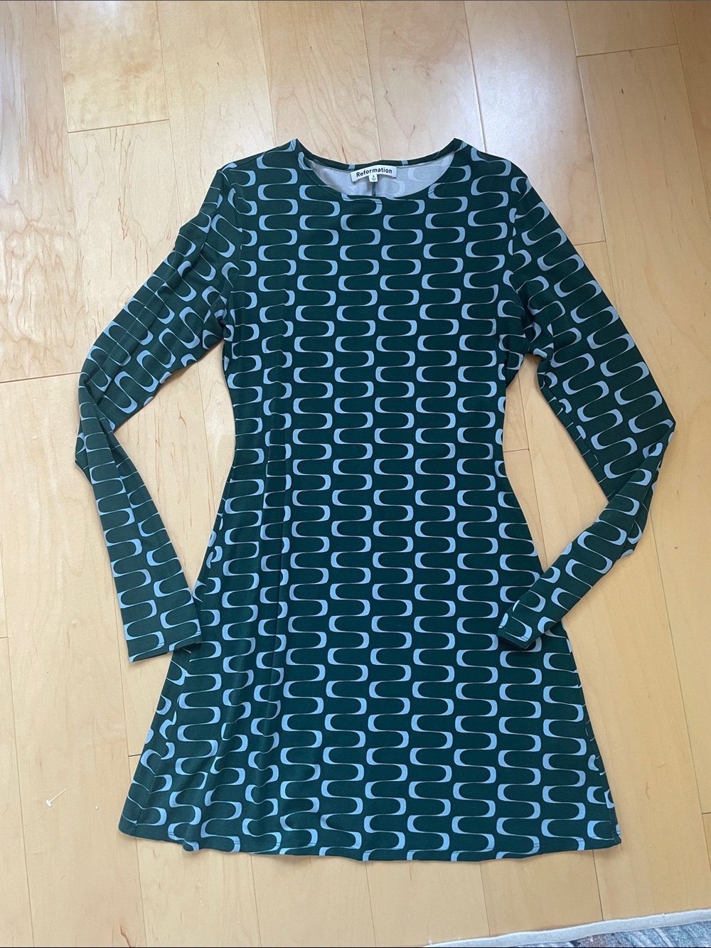Reformation Long Sleeve Kenmare Dress